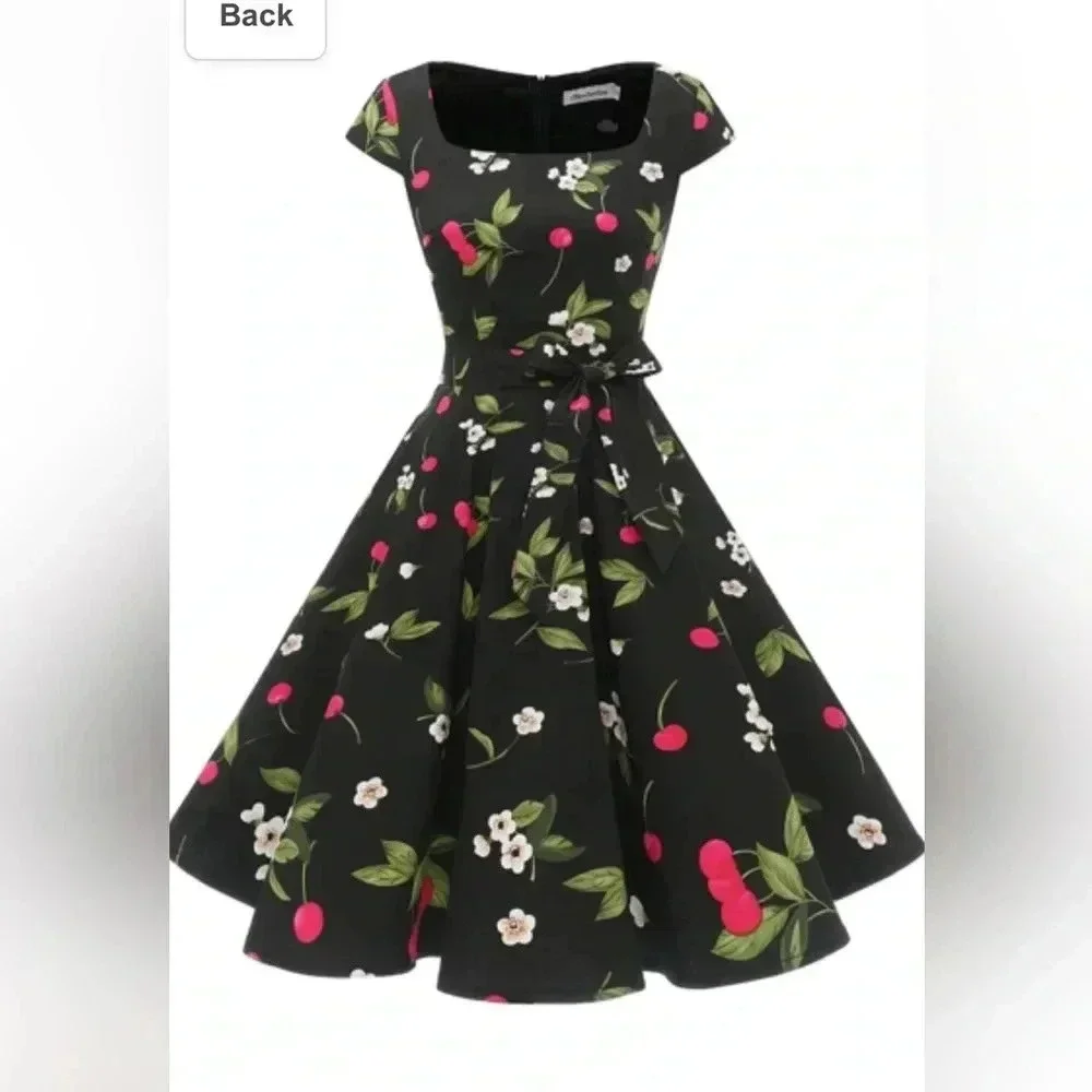 Bbonlinedress cotton cocktail dress Sz L NWOT #004 - Picture 7 of 7